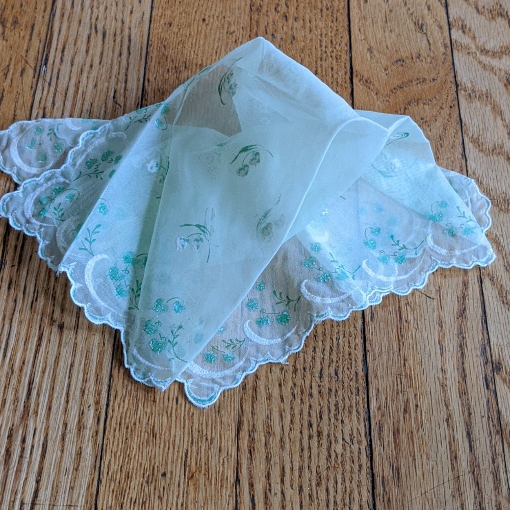 Vintage Ladies Hankie Handkerchief - Picture 4 of 4